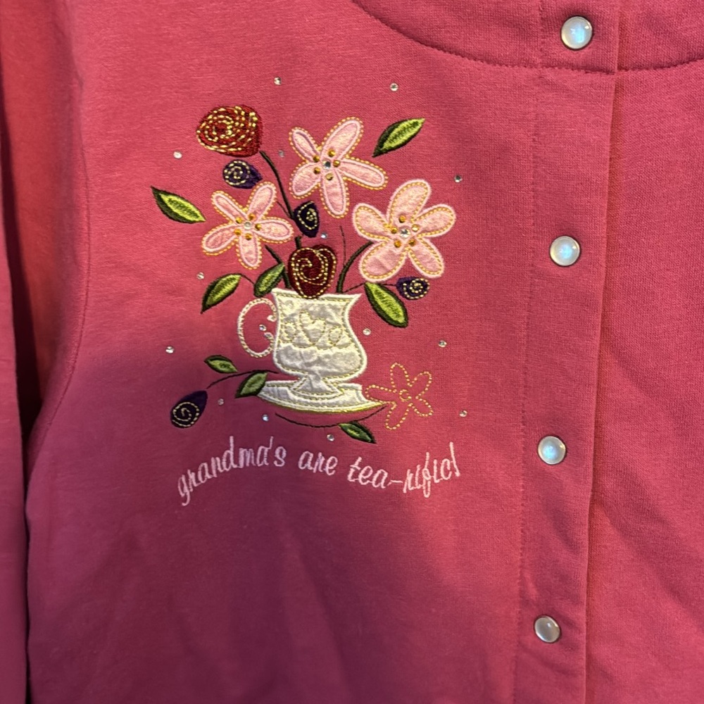 Breckenridge Snap Down Patchwork/Embroidery Sweat… - image 2